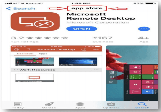 نصب در IOS